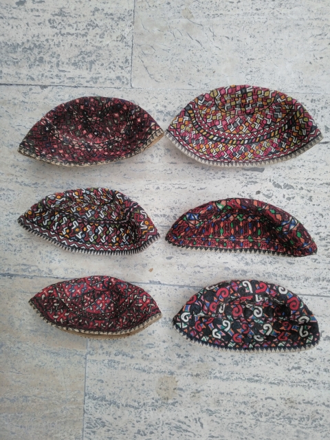 Turkmen hats Silk embroidery                             