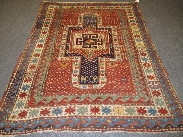 Antique Kazak Rug, 2.10m x 1.59m (6' 11" x 5'2") SOLD THANKS                     