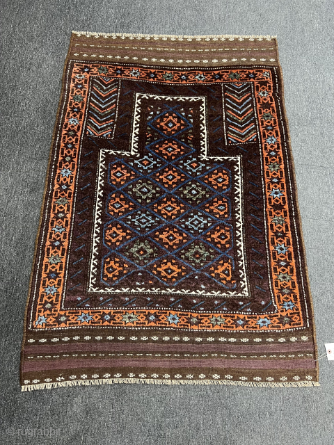 Beluch Rug (full pile)  1920's
Feet: 3.4 x 4.9
Size: 100 x 145
neutralrug@gmail.com 
+905448051068 
IG: @neutralrug
https://www.instagram.com/neutralrug?igsh=MXNqdDl5N3NucG9haQ%3D%3D&utm_source=qr
Emre Neseli                 