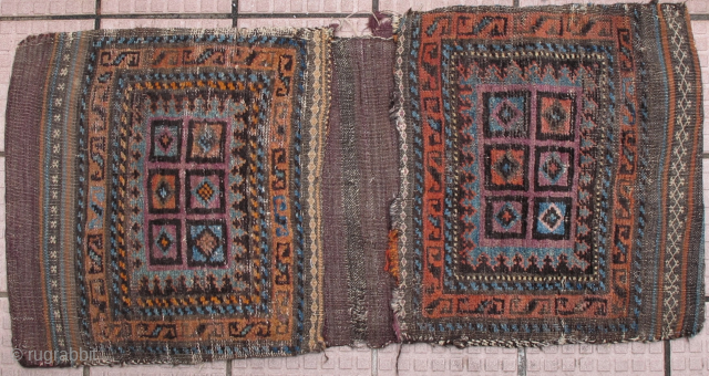 Free Shipping- Old Afghani saddle-grain bags. Nice natural dyes. Please examine enlargements for condition.  L: 96cm/37in and W: 48cm/19in. 
https://www.abhayaasianantiques.com/items/1502172/Antique-Afghan-Baluch-Saddle-Carpet            