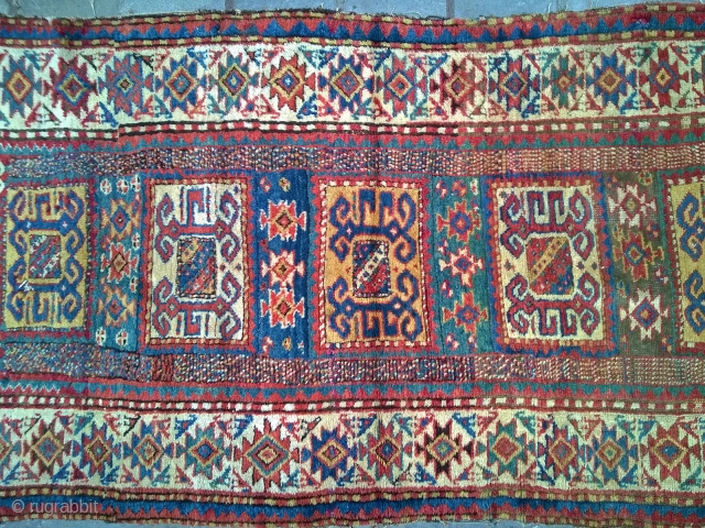 Antique Kazak, size: 250x120 cm, all wool, natural colors. need to restore.                     