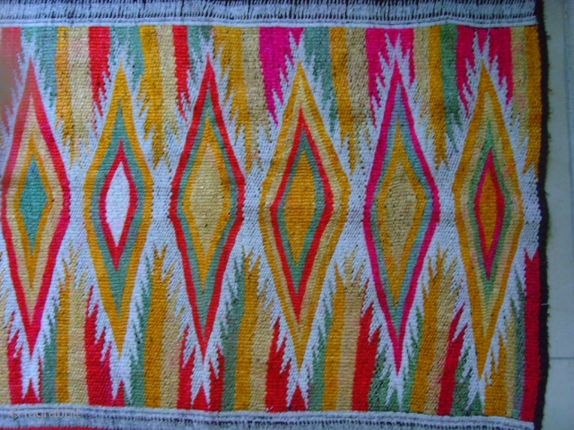  188
Silk embroidery on hand woven silk fabric. 
Thai lu
Thai lu people Vietnam.
Early 20 century.
140 x 61 CM
               