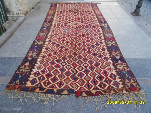 Antıque Anatolian Reyhanlı Kilim size: 365x160 cm.                          