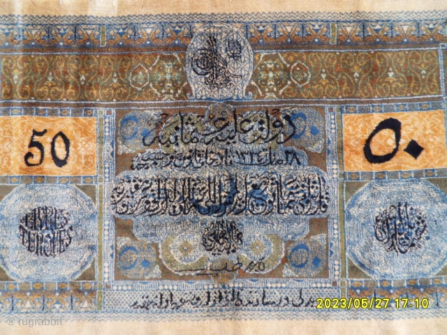 Anatolian Ottoman Para(money) Carpet size:110x177 cm.                           