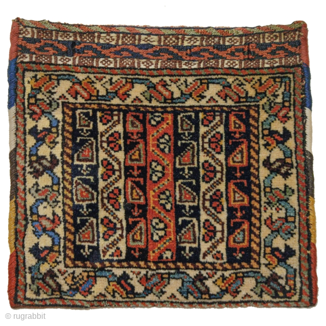 Exquisite Qashqa'i Pile Chanta, part of our upcoming web exhibition entitled 'From Eurasia With Love'. Sneak preview at Arts -Antique Rug & Textile Show, San Francisco, October 21-23, 2022    