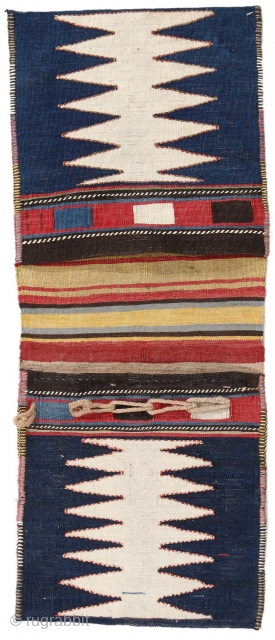 Fine Azeri saddlebag, complete of colourful striped back, part of our upcoming web exhibition entitled 'From Eurasia With Love'. Sneak preview at Arts - Antique Rug & Textile Show, San Francisco, October  ...