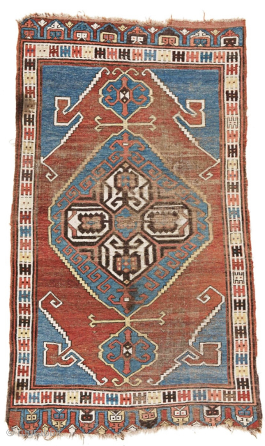 First half 19th century Anatolian rug (Karapinar), 248 x 141. Excellent drawing. Well spaced design. Beautiful skirt. Sumptuous colors. Contact me at alexanderbakker@flairforflavor.com.          