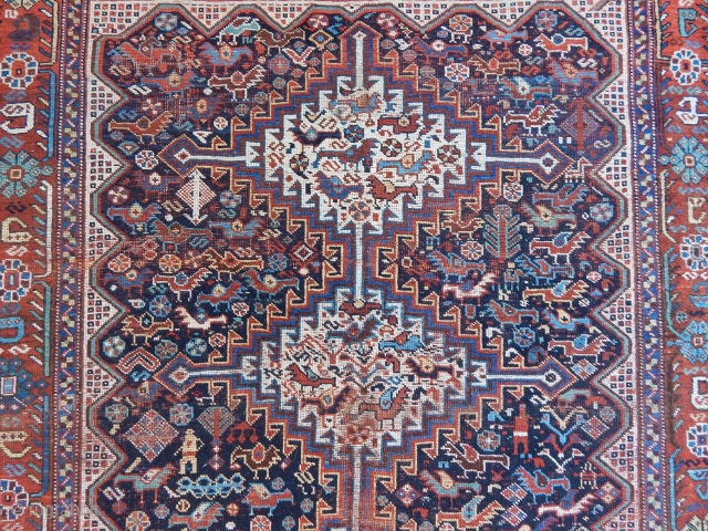 Antique Qashqaii Rug ....Contact at. anatolianpicker@gmail.com                           