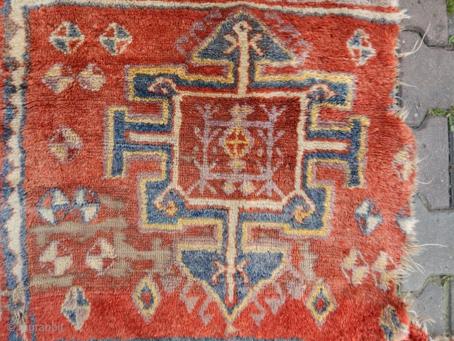 Antique East Anatolian Yörük Rug Fragment Size.195x95cm ..E-mail. anatolianpicker@gmail.com                        