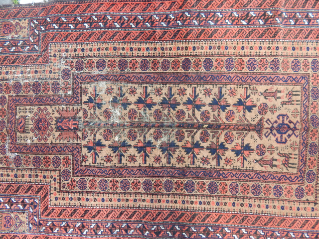 Antique Baluch Prayer Rug [price.$ 280 USD ]                         