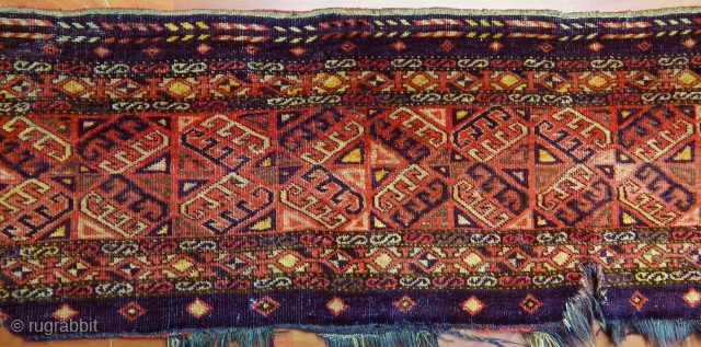 Antique Turkmen Chodar Rug Trapping 
size.47x145 cm                          