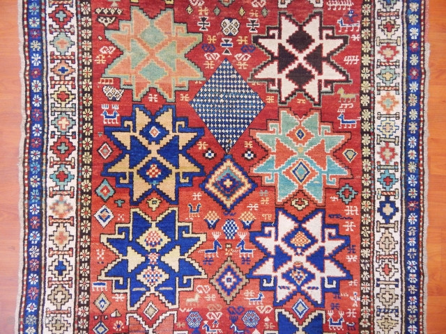 Antique Caucasian Dağıstan Rug                             