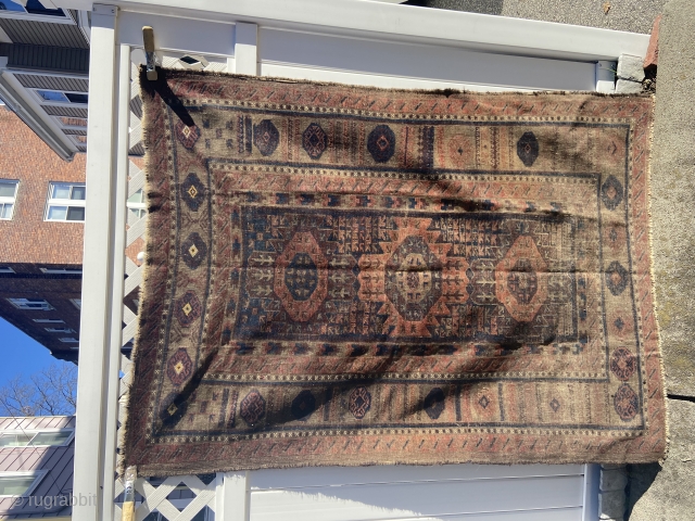 Antique 1880 Baluch rare 4 x 6 worn condition great design no dry rot clean ready to go
535 including shipping to USA SOLDDDDDDDDDDDDDDDDDDDDDDDDDD          