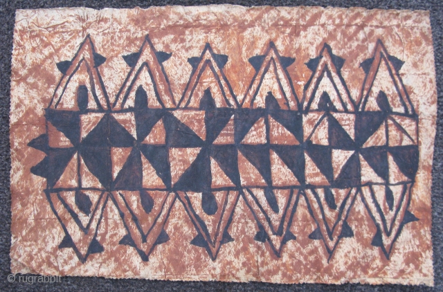 Tappa cloth, I have lowered all of my prices on Rugrabbit, hand pounded bark cloth, South Pacific, size 21inx14in, #1308             