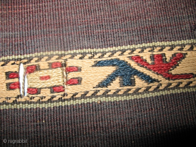 ANTIQUE CAUCASIAN TEXTILE This beautiful example of Shirvan weaving is