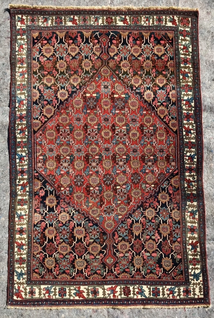  Late 19 century Minakhani design Bijar halvaii. 4.7 x 7.4 ( 123 x 225cm )                 