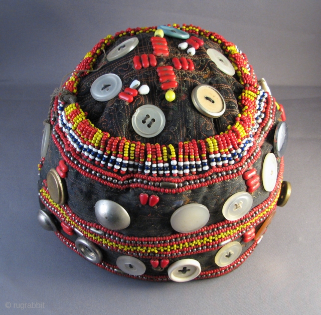 Pakistani Kohistani Child's Hat, Buttons, Key Chains, Glass Beads, Etc                       