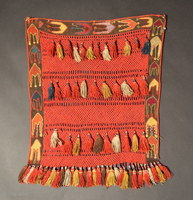 Uzbek (Probably Kungrat) Veil, Early 20th Century, Wool, 24 x 21 inches                     