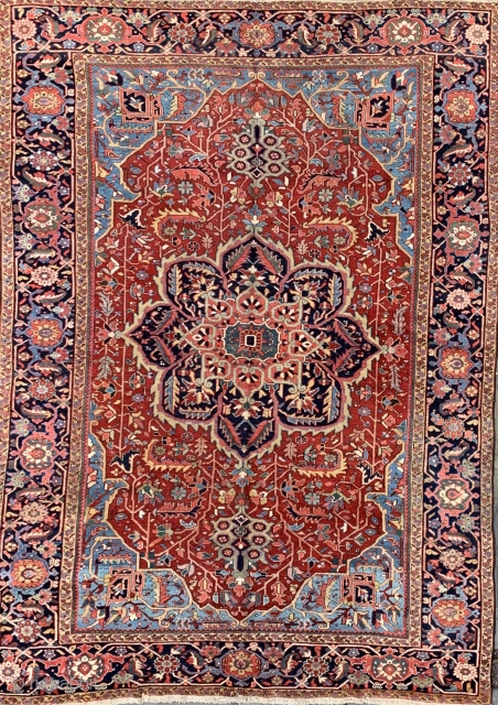 Lovely antique heriz carpet ca 1900 size 380 x 270 cm great condition and colour as for more details              