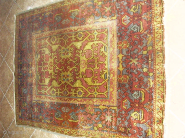 Ushak 19th. century carpet with Lotto Lorenzo motives (duduk carpet which was made in 19th. century) patrician wool with good conditions for its' age,
other caucasian carpet is possible in this price compensation  ...