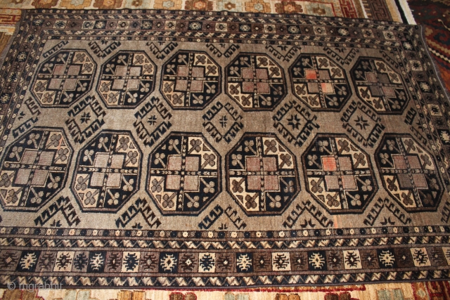 A unique Ersari Turkmen Camel Wool Pil Pai( elephant feet) also called Suleimani carpet from Bukhara circa 1930's. A very interesting and rare carpet as it is made of camel wool. An  ...