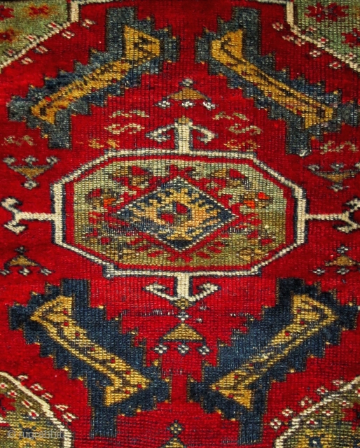 A 19th Century Anatolian Yastik 

Size L 70 x  W 56 cm.


 A well drawn Yastik in original condition with luminous colours from the second half of the 19th century the  ...