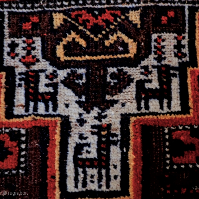  A late 19th century Salar Khani small rug
A well drawn and finely woven Salar Khani rug, size 149 x 82cm. The main field motifs are  turret and chuval guls interspersed  ...