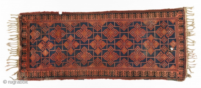 Kyrgyz giliam (main carpet), Central Asia, Ferghana Valley, late 19th century, 320 x 140cm.                   