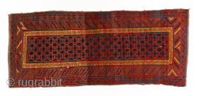 Kyrgyz giliam (main carpet), Central Asia, Kyrgyzstan, Batken area, 1920s, 380 by 140 cm, in very good condition, few scattered minimal reweaving.           