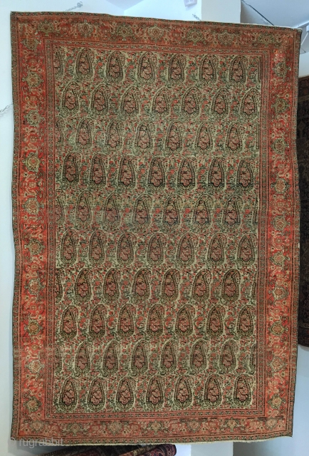  wonderful'Antique finest  Senneh persian botteh . Excellent condition.  size 200x135 cm                   