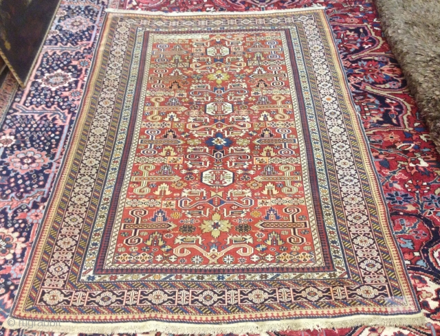 Shirvan 185x135 cm dated 1250?. Condition: Good condition, original ends and selvedges. Wool warp, wool weft, wool pile. Worldwide shipping
             