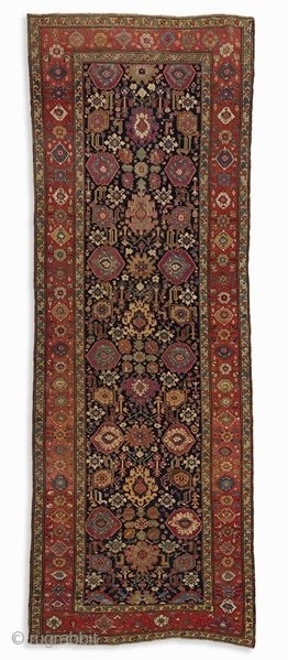 14 | Fork-Leaf Kuba, North Shirvan, Caucasus, dated 1301 Hijra

    
Wool on wool
Caucasus, dated 1301 Hijra (1884 A. D.)
Knot density: approx. 160,000 knots per m2
Black gallery filled with a  ...