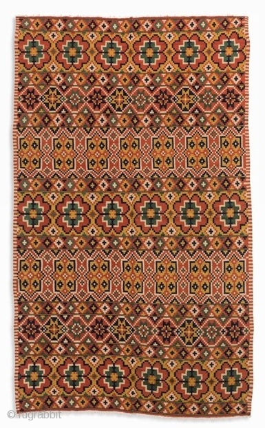 52 | Rölakan Flatweave Carpet, Sweden, circa 1960

https://auctionata.com/intl/o/104891/roelakan-flatweave-carpet-sweden-circa-1960                         