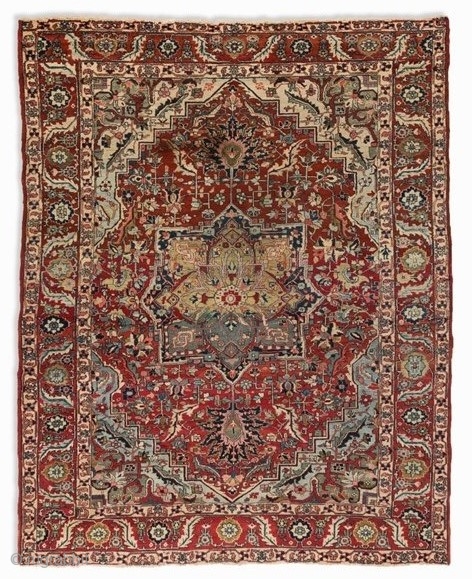 106 | Heriz Serapi, North West Persia, circa 1900

https://auctionata.com/intl/o/106259/heriz-serapi-north-west-persia-circa-1900                        