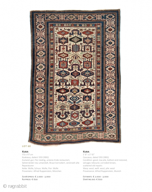 Auction on June 22 at 4pm, https://www.liveauctioneers.com/catalog/143574_fine-antique-oriental-rugs-xvi/
                          