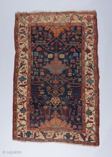 A real village Bijar rug. 6'2" x 4'1".                         