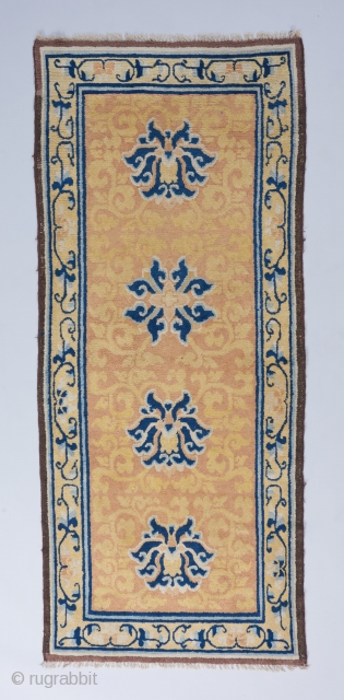 early 19th century Ningxia runner reduced in length .                        