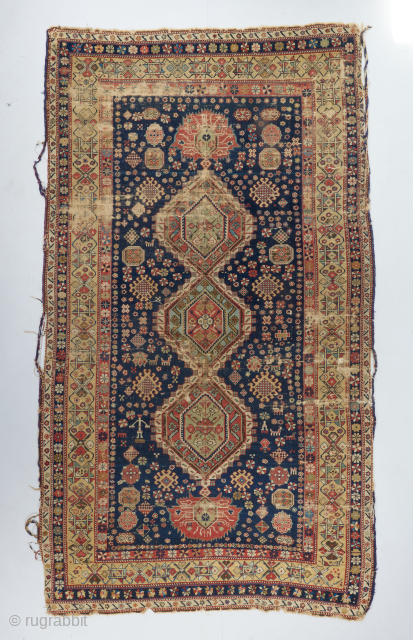 A very old Karagashli with a rare border. 8'3" X 4'9".                      