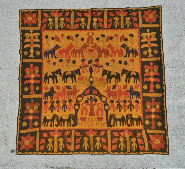 Kanduri Shrine applique. 4'3" square.                            