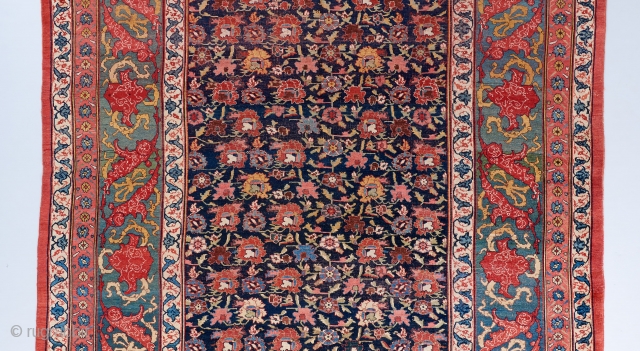 Stunning overall design Bijar carpet. A big one! 19' x 11'2". Excellent color . An older one of it's type. 

See more large decorative carpets here: https://www.bbolour.com/all-decorative-carpets/      