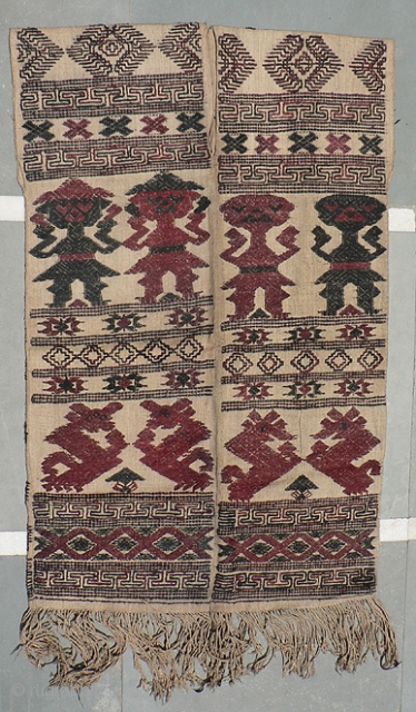 Fabulous Old or Antique "Kushung" or Woman’s Tunic from Central Bhutan. This kushang is woven from wild sik with supplementary weft pattern. It’s made from 2 loom lengths joined in the warp  ...
