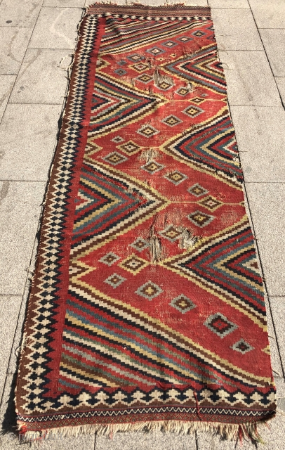 Antique Shiraz Kilim 
Size 288x88 cm                           
