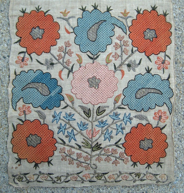 My other Brimfield purchase. One end of a complete beautiful late 18th/early 19th century Ottoman towel (The piece IS complete). Please feel free to contact for additional photos and price. In excellent  ...