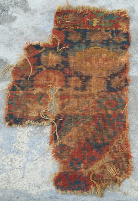 classiacal Turkish Ushak carpet fragment, 17th century                          