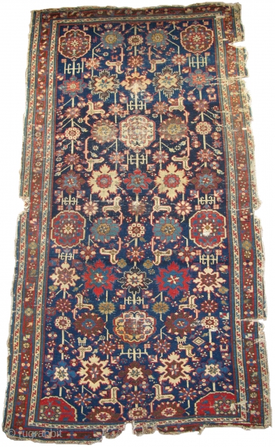 South Caucasian, Kuba Rug with Afshan design, cotton weft, wool warp 5'8"x3'2"                     