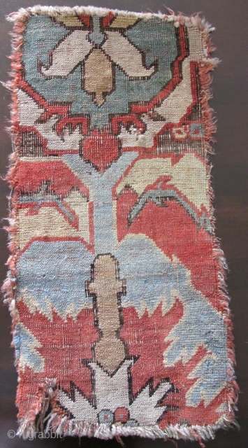 Caucasian Blossom Carpet Fragment circa 1700 (2' x 1'1")                        