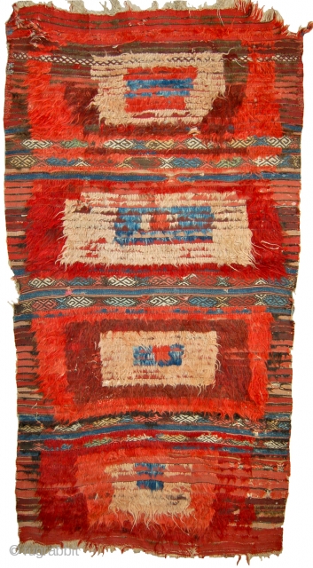 East Anatolian Filikli with vibrant all natural colors. Bold almost modernest composition with fine detailing with flatweave techniques.               
