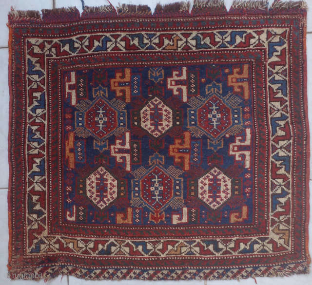 Rare Afshar bagface, miising a little at the bottom,otherwise in good condition, güüd colors, 19th c                 