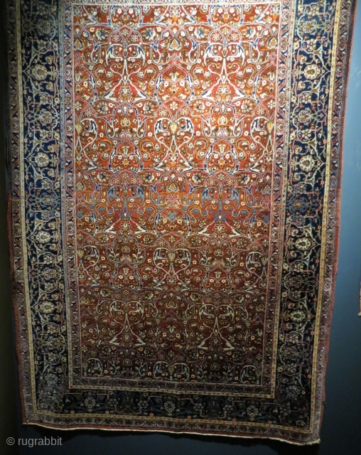 tHIS is an extremly fine knotted rug, like 10 x 10 cm or25 x25 inches. it is  by far the finest  I ever saw as an antique. It in very  ...