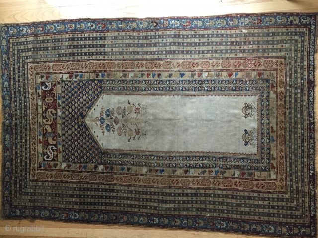 An 18th C. Ghiordes prayer rug.
rugrabbit note: Please remember not to post images sideways. Thanks!                  